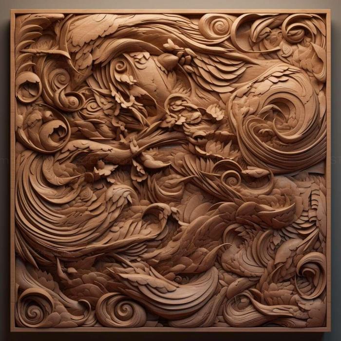 Patterns and decorations (stl earth tones 2, PATTERN_570) 3D models for cnc